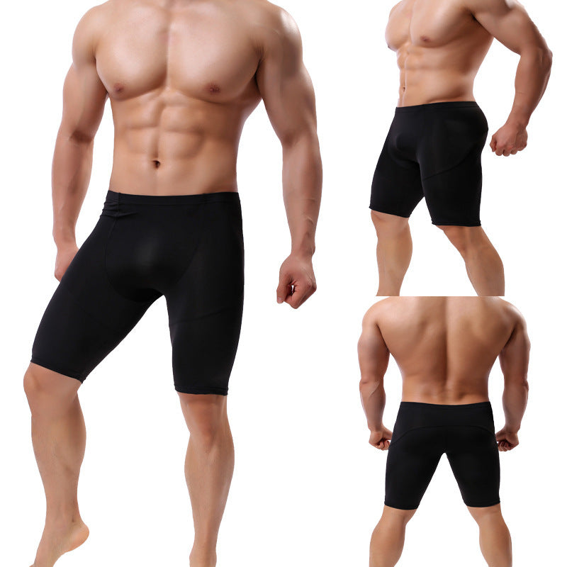 Men's Fitness Sports Tights Summer Stretch Breathable Running Training Pants