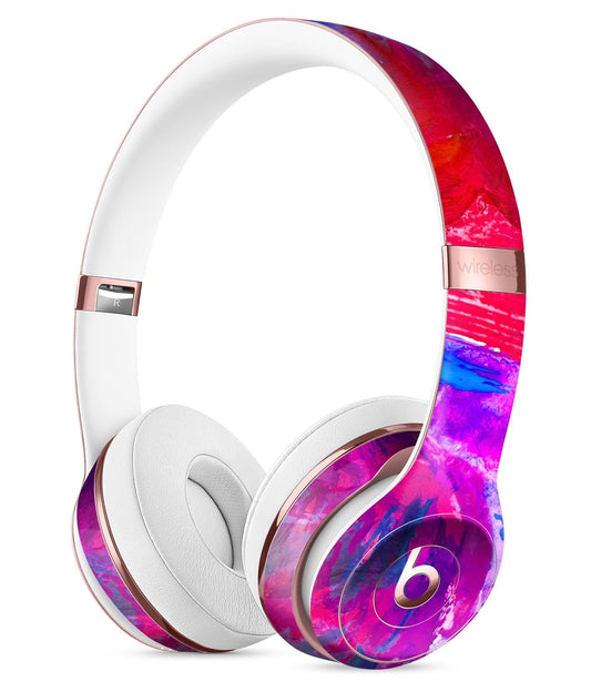 Splatter Blue and Red Oil Full-Body Skin Kit for the Beats by Dre Solo